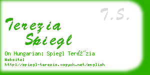 terezia spiegl business card